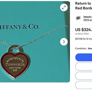 Tiffany & Co. RTT Red Heart Necklace!